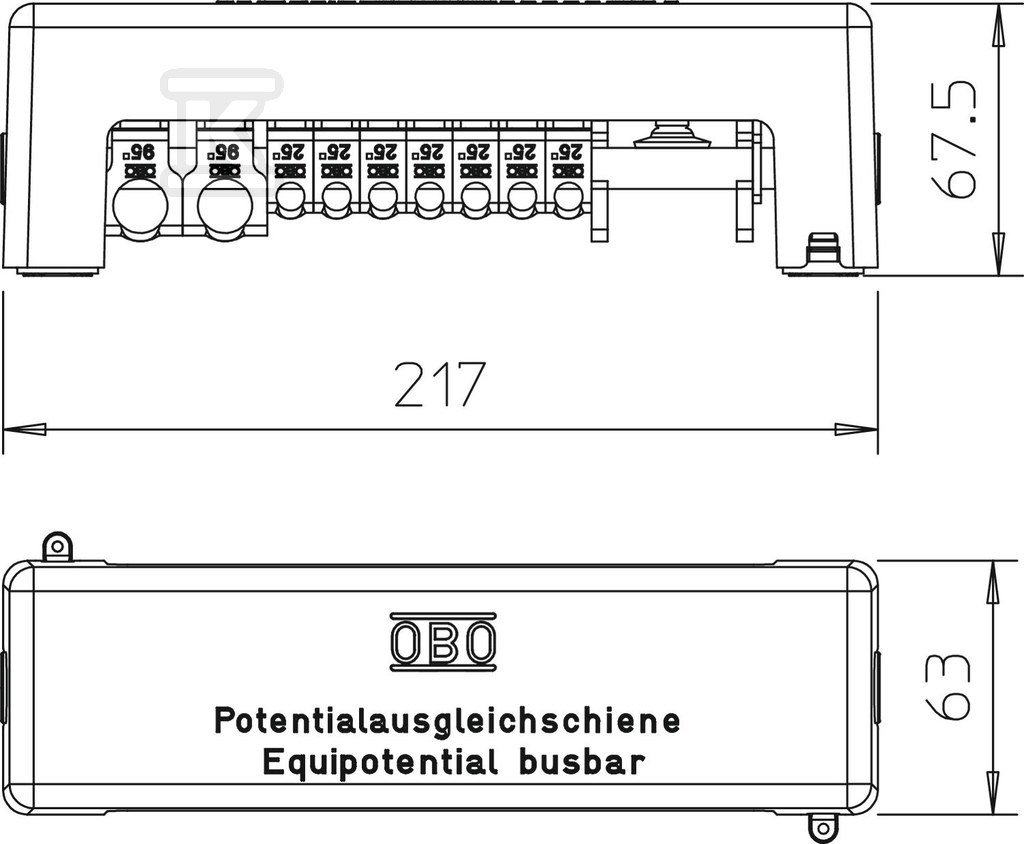 Bară echipotențială tip 1801 VDE - 5015650