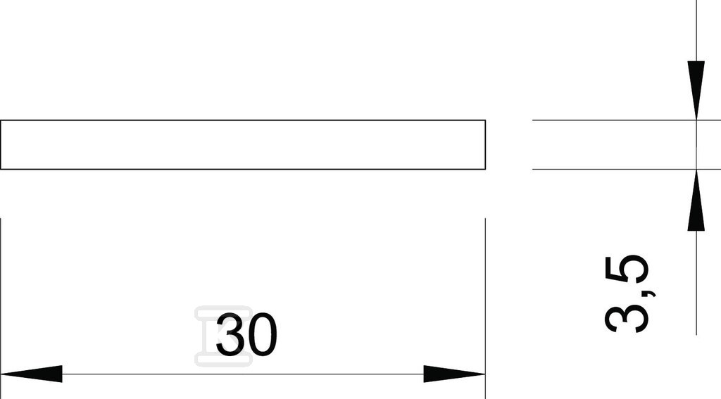 Bară plată tip 5052 V2A 30X3,5 - 5018501