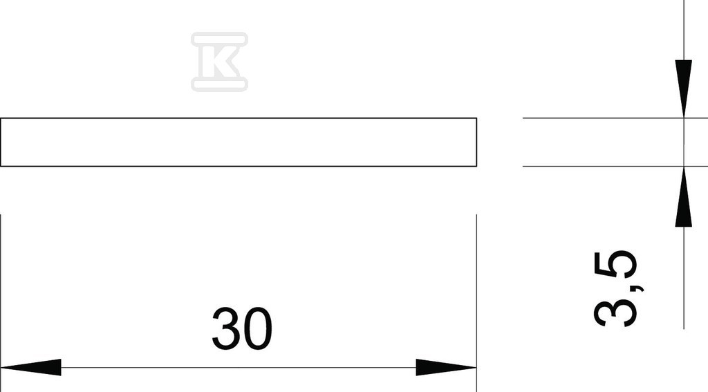 Ravna šipka tip 5052 V4A 30X3.5 - 5018706