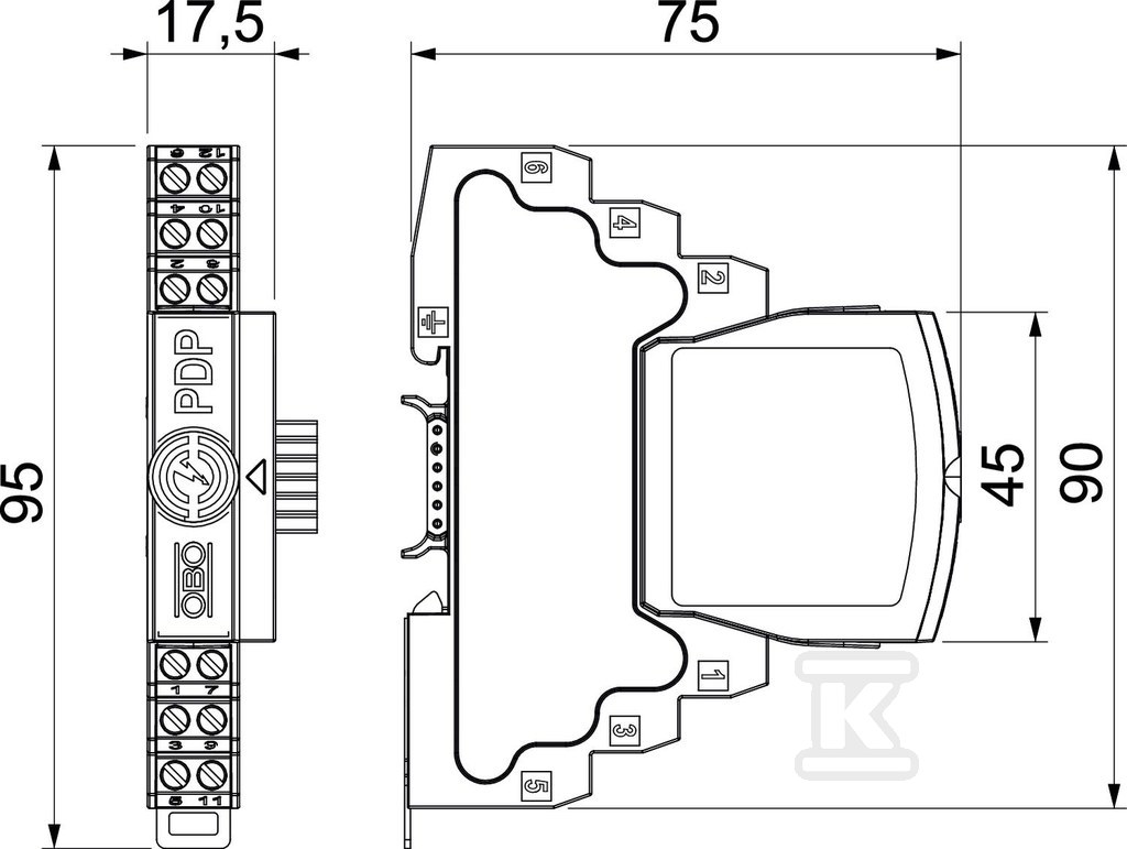 Ochrona linii danych typ: PDP-2-48-I-OS - 5080355