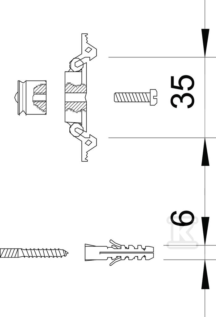 Zestaw mocujący typ DLS-BS - 5082382