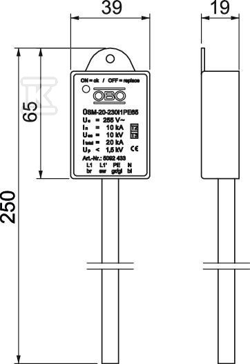 Ogranicznik przepięć LED typ - 5092433