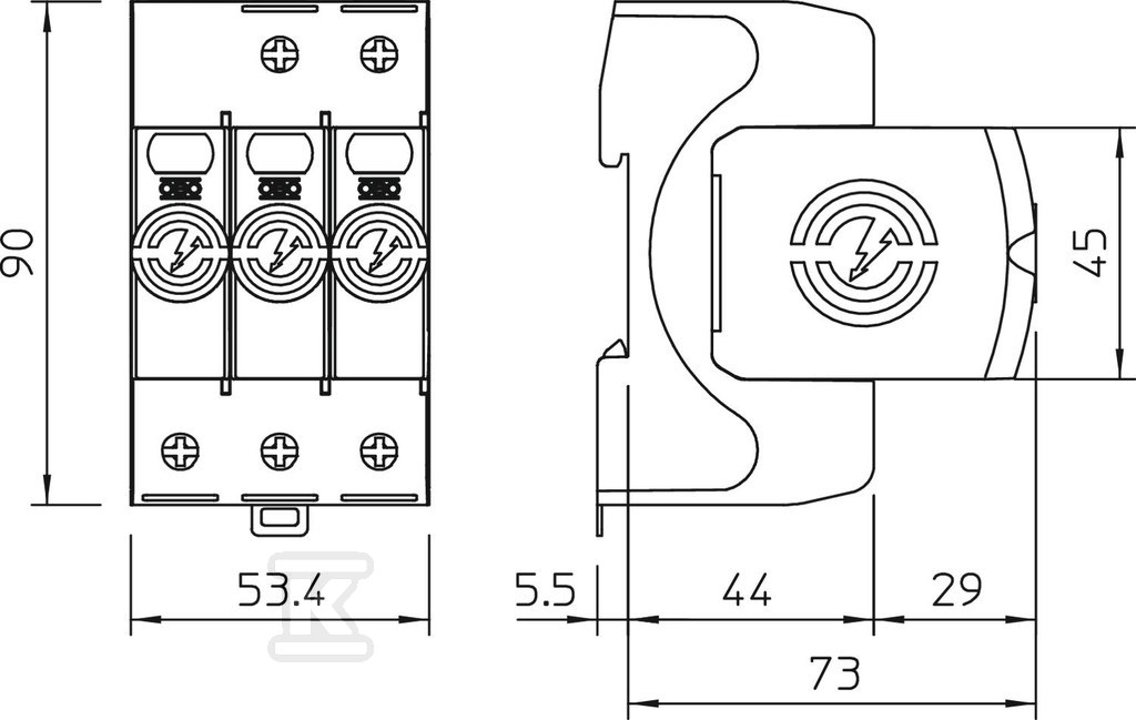Odvodnik prenapona, 3p Tip 1+2 (klasa - 5093511