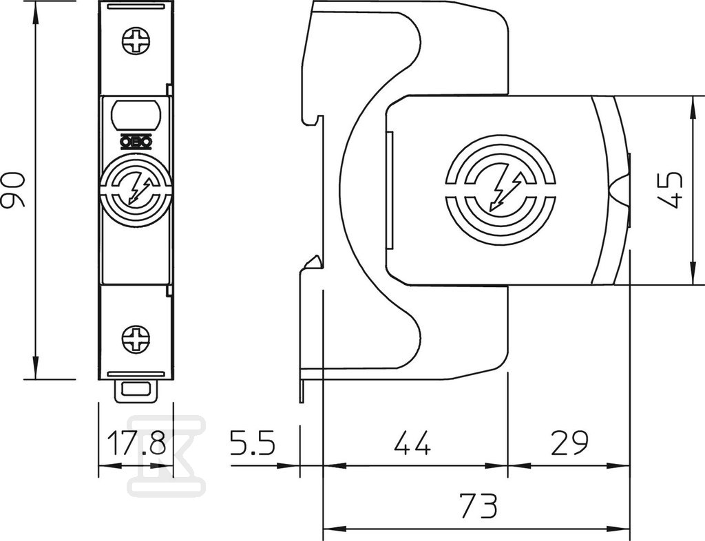 Túlfeszültség-levezető, 1p 2. típusú (C - 5095161