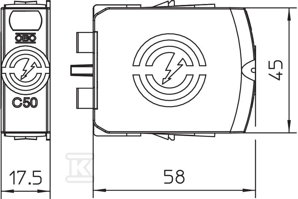 Spark gap type C50-0-255 - 5095609