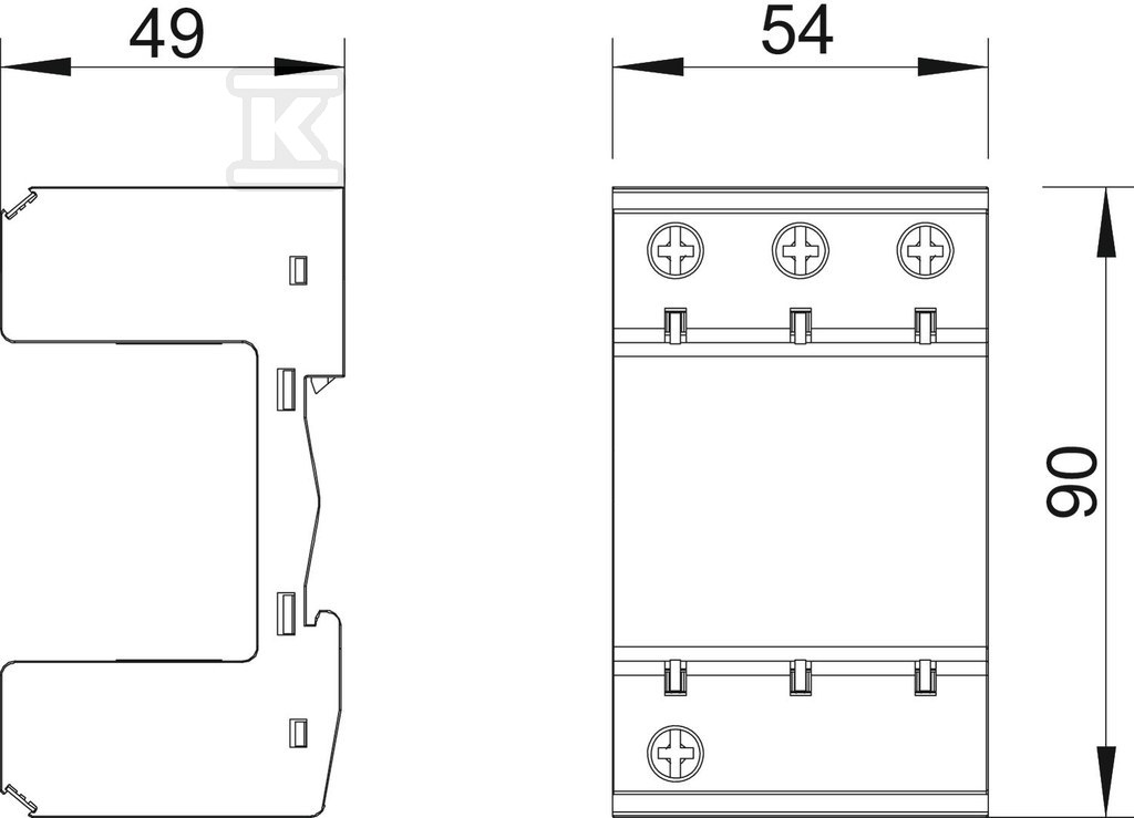 Podstawa ogranicznika typ MB 3 - 5096665