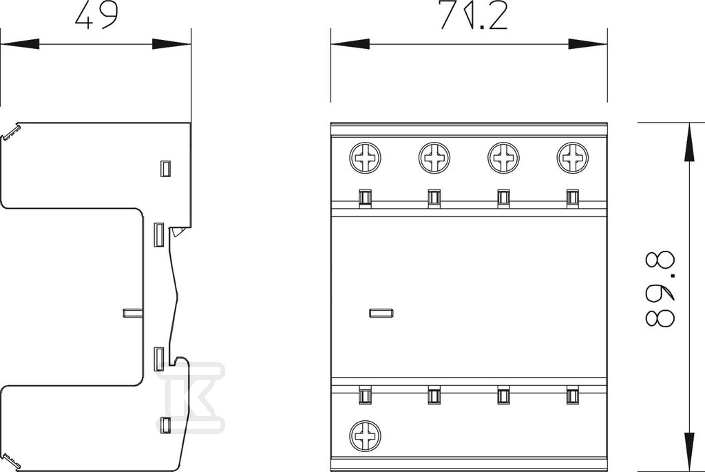 Podstawa ogranicznika typ MB 3+NPE - 5096669