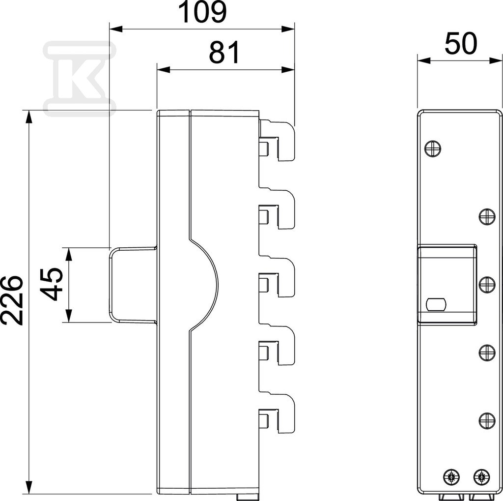 Ogranicznik przepięć do szyn typ - 5096961