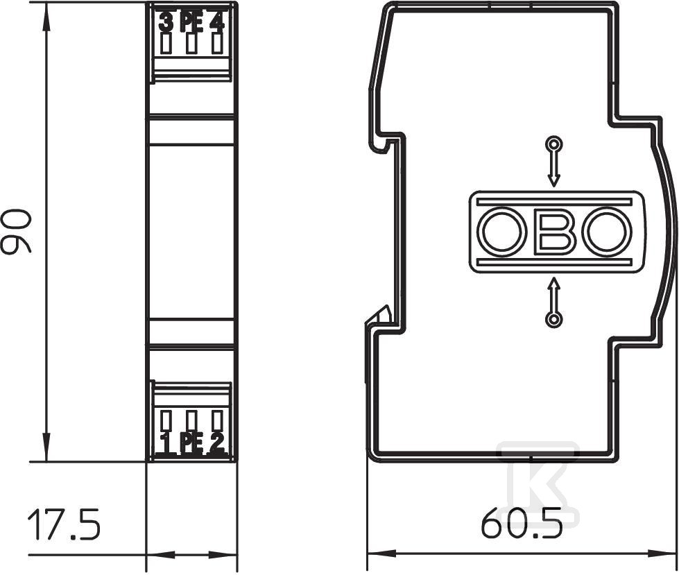 Bariera odgromowa 48V typ FLD 48 - 5098630
