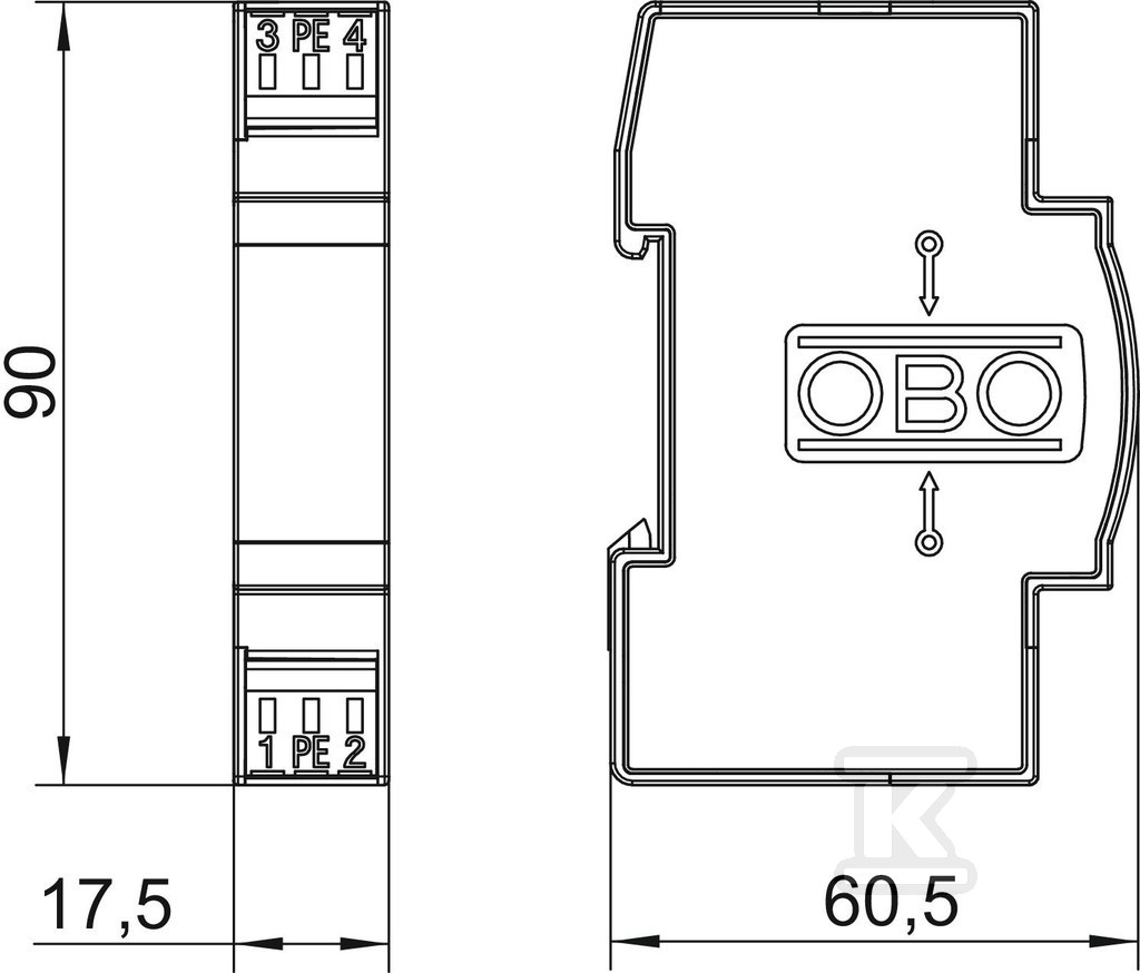 Lightning protection barrier 24V, type - 5098514