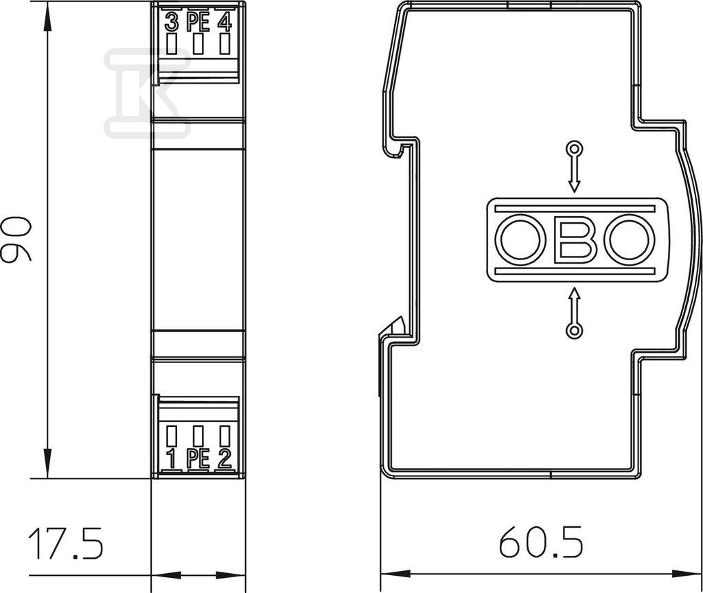 Lightning barrier 24V, FLD 2-24 type - 5098816