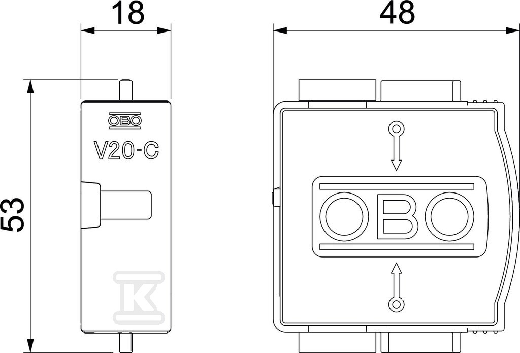 Wkładka ogranicznika przepięć typ V20-C - 5099595