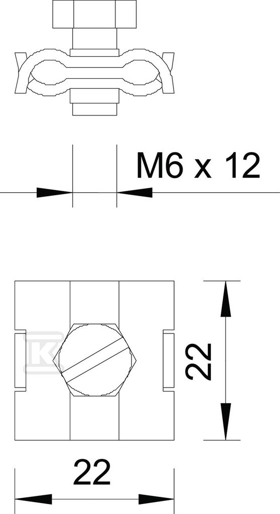 Zacisk linki drucianej typ 261 3-6 G - 5305012