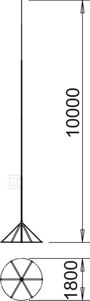 Maszt odgromowy typ irod 10 - 5400810