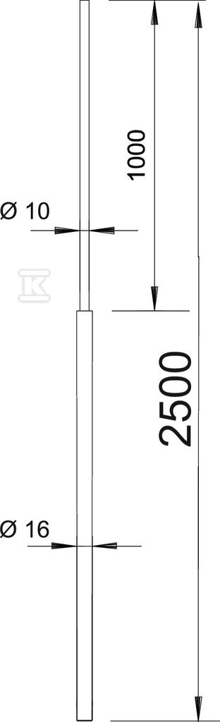 Zwód pionowy typ 101 VL2500 - 5401986
