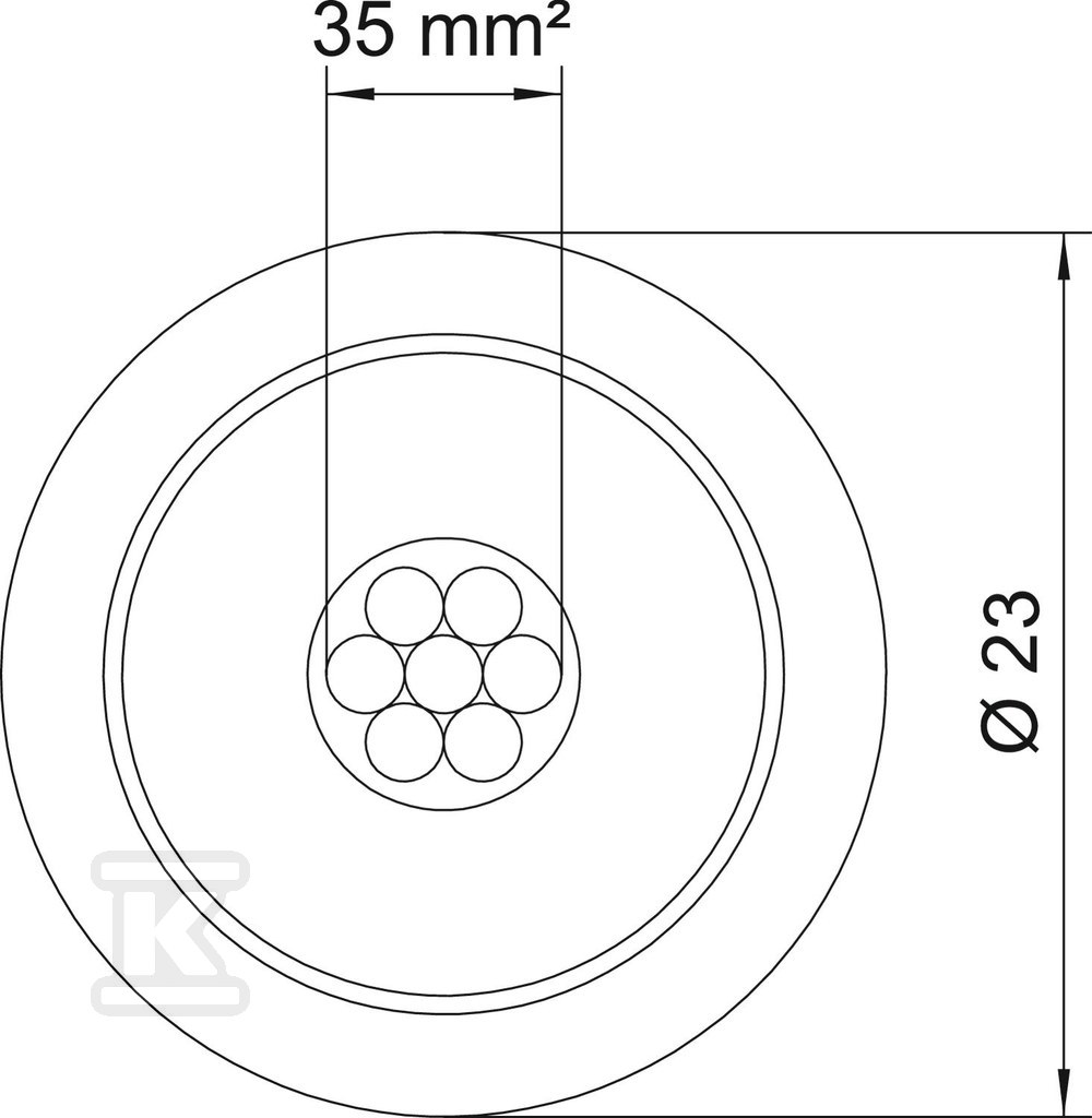 Tipul cablului de împământare izolat - 5408002