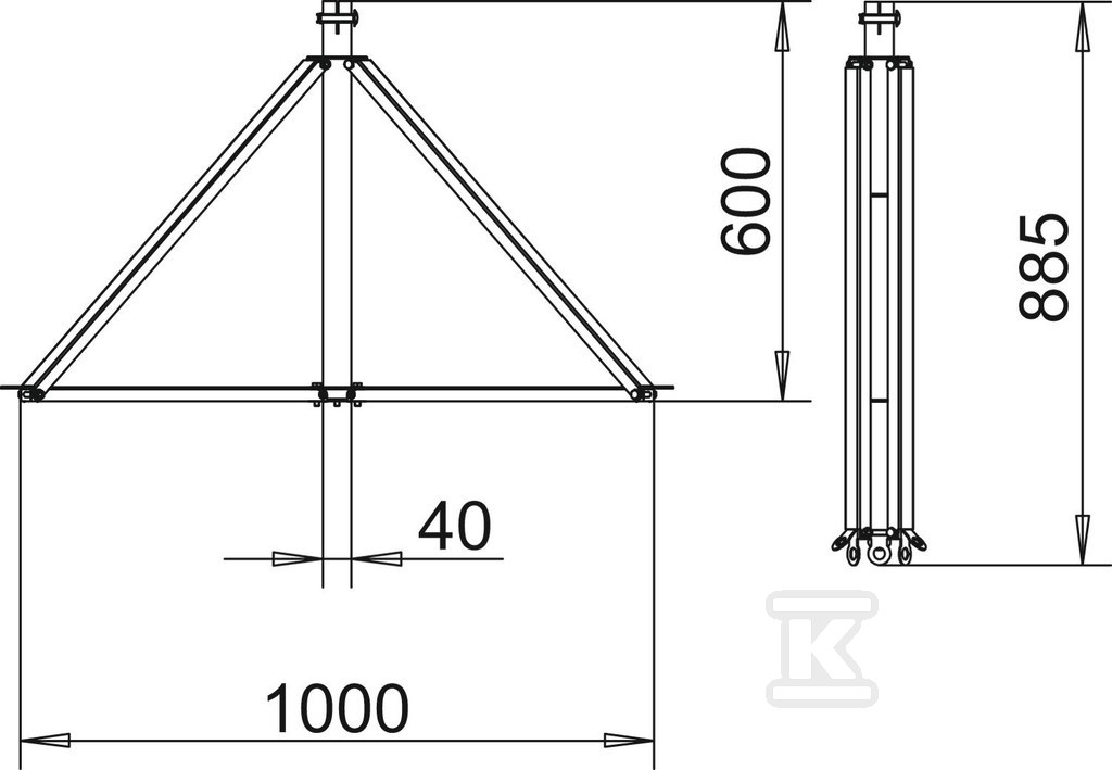 Trójnóg typ isFang 3B-100 AL - 5408966