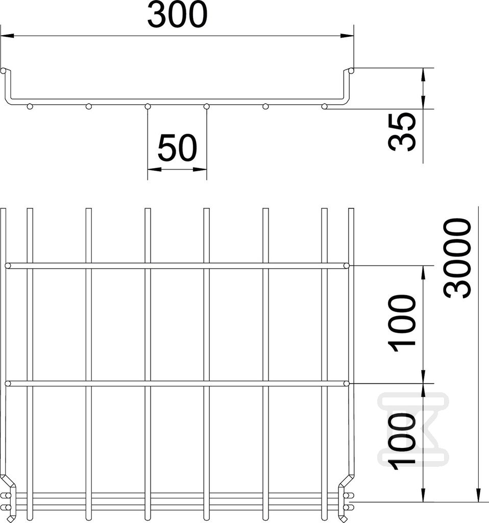 Mesh cable tray GRM 35/300 3M type GRM - 6000059