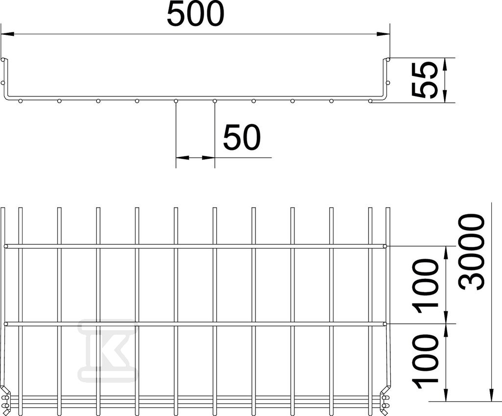 Tavă plasă GRM 55/500 3M tip GRM 55 500 - 6001452