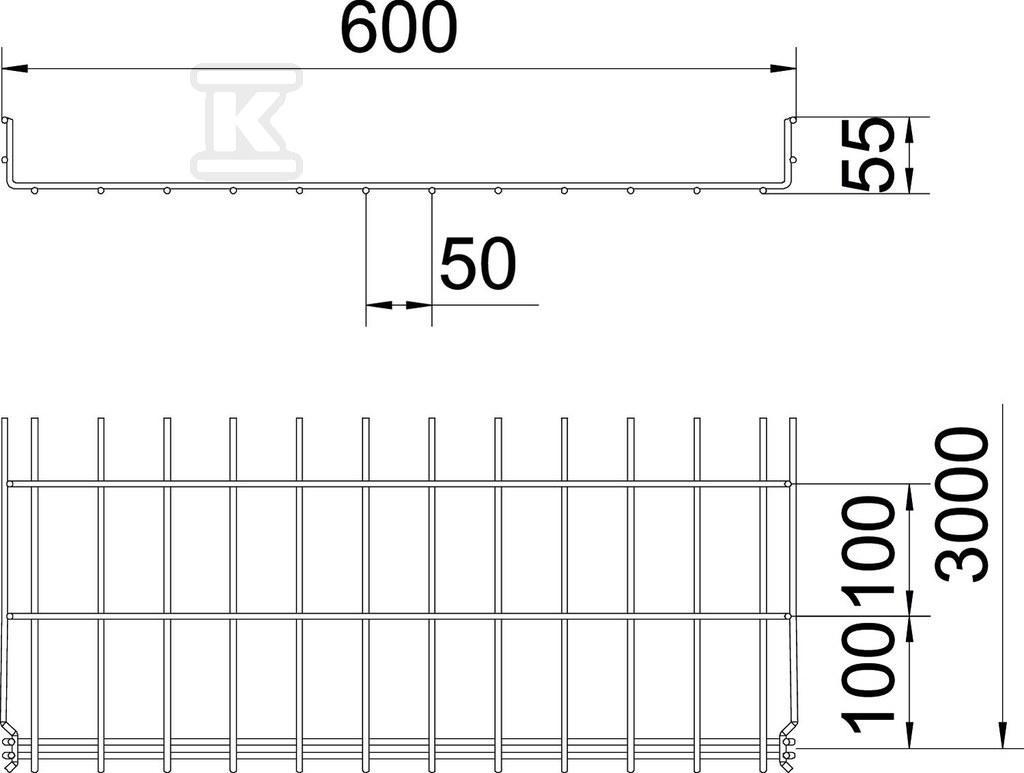 Tavă plasă GRM 55/600 3M tip GRM 55 600 - 6001454