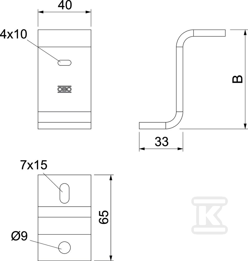 Z bracket for BKRS type: ZST 110 BKRS - 6044603