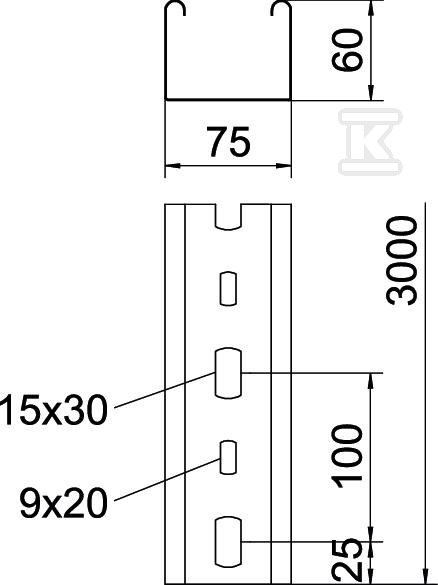 Podnos pre osvetlenie typu LTR 3000 FS - 6055810