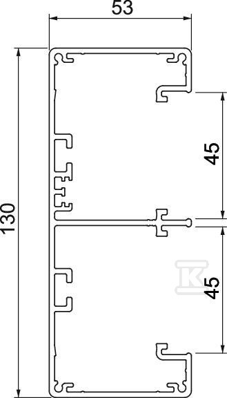 Kanał podparapetowy typ GA-53130EL - 6112503