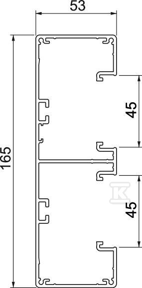 Kanał podparapetowy typ GA-53165RW - 6112600