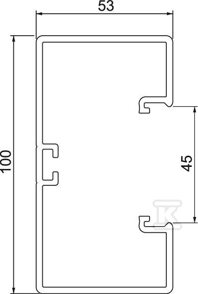 Under-sill duct type GK-53100RW /2m/ - 6113000