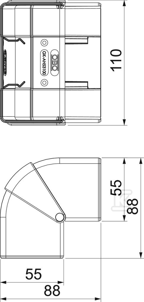 Vonkajší roh, pohyblivý typ - 6113050