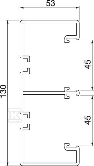 Podparapetní žlab typ GK-53130RW /2m/ - 6113200