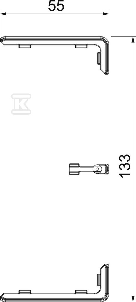 Pokrywa styku kanału typ GK-KS45-2RW - 6113210