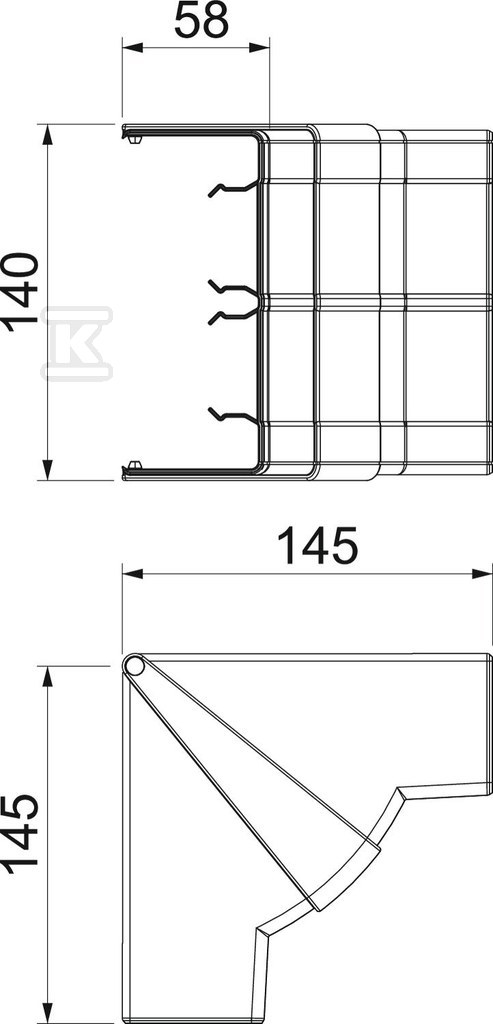 Naroże wewnętrzne, ruchome typ - 6113250