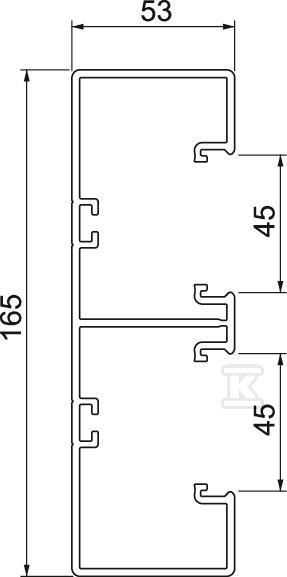 Podparapetní žlab typ GK-53165RW /2m/ - 6113400