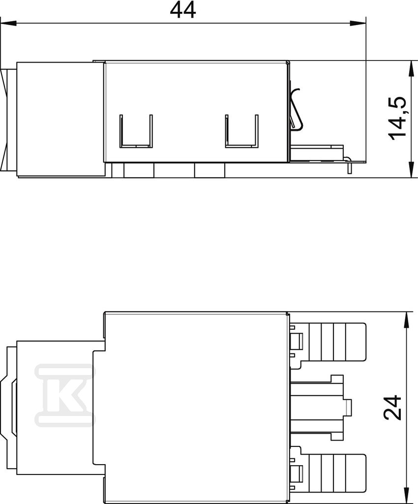 Moduł przyłączeniowy kat. 5, ekranowany - 6117325