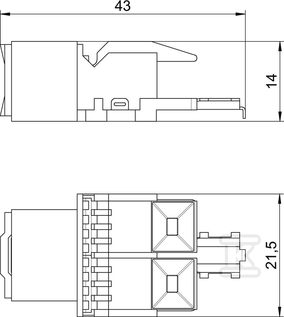 Připojovací modul kat. 5, nestíněný typ - 6117337