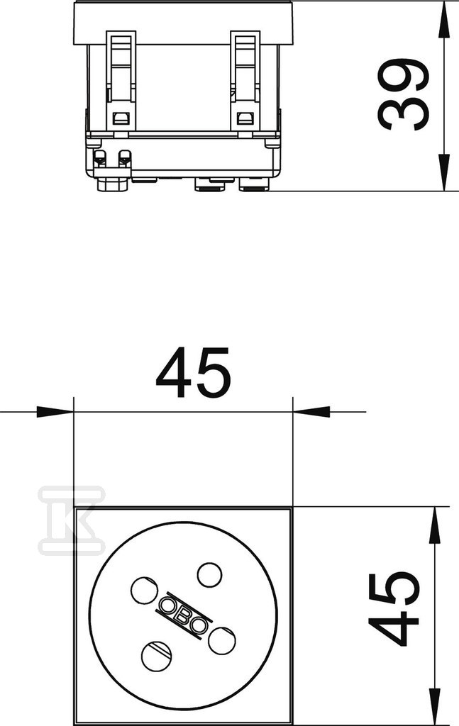 Priză simplă 33°, NF, tip codat STD-F3K - 6120322