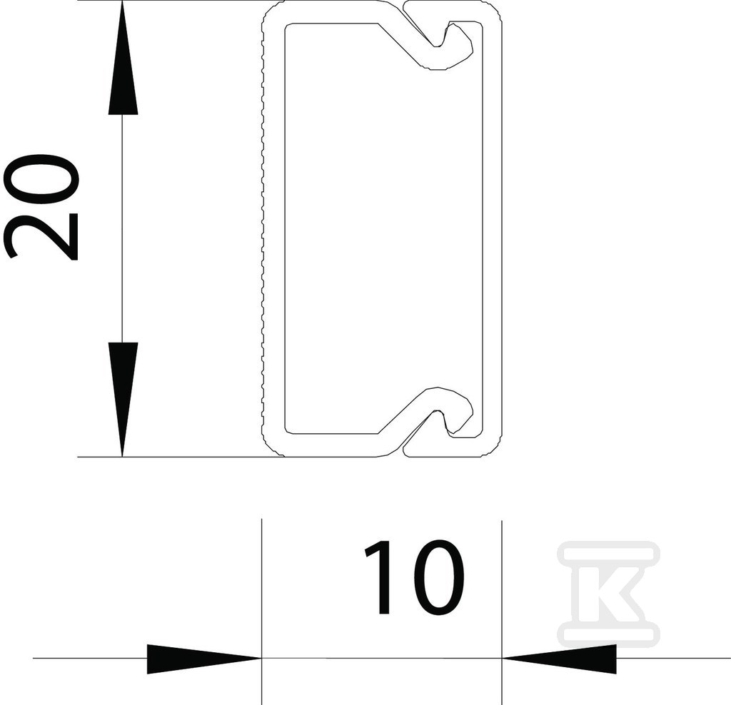 Typ instalačního kanálu WDK10020RW /2m/ - 6150764