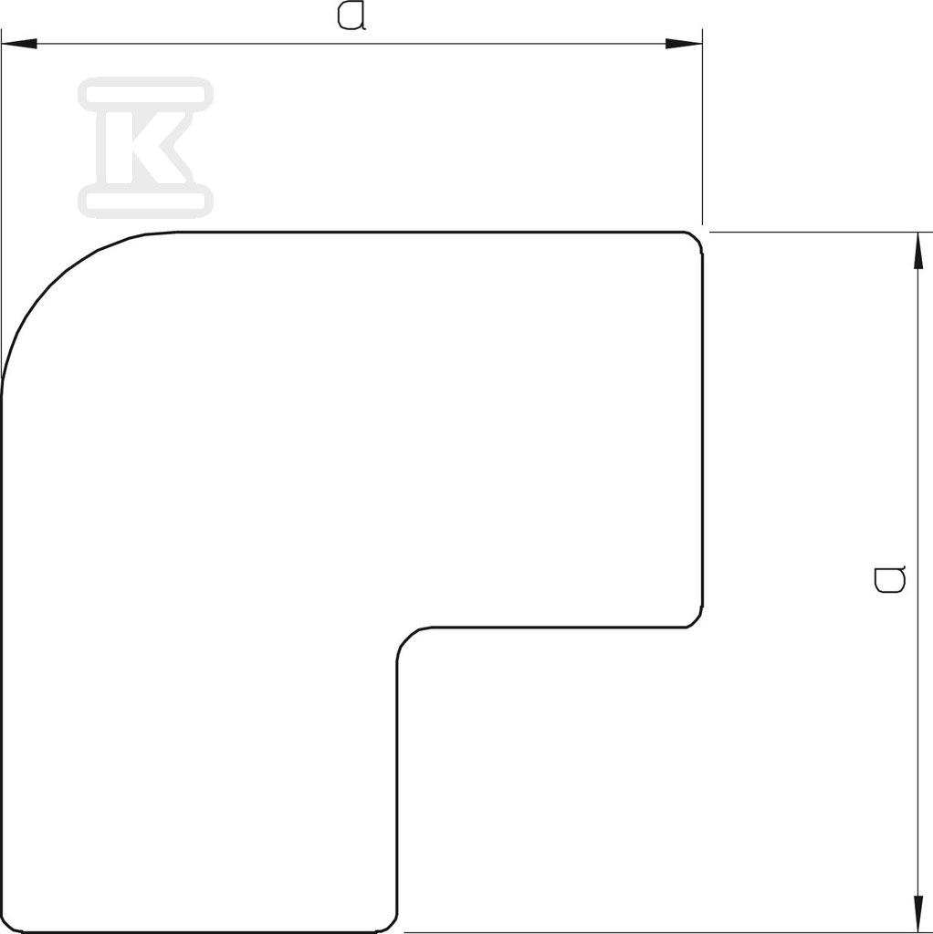 Ploché rohové kovanie typ WDK HF10020RW - 6154212