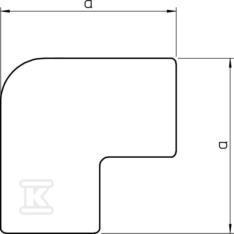 Kształtka naroża płaskiego typ WDK - 6154220