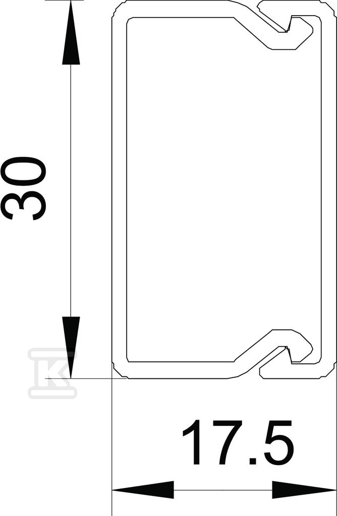 Typ instalačního kanálu WDK15030RW /2m/ - 6191010