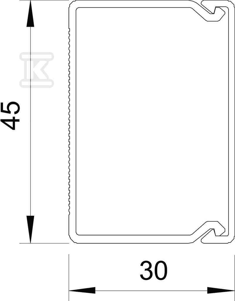 Typ inštalačného kanála WDK30045RW /2m/ - 6191118