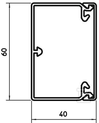 Installation channel, type WDK40060RW - 6191134