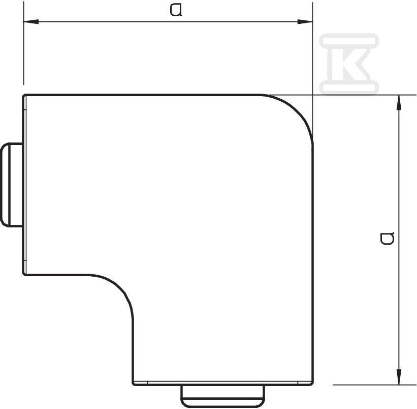 Flacher Eckbeschlag Typ WDK HF30045RW - 6192823