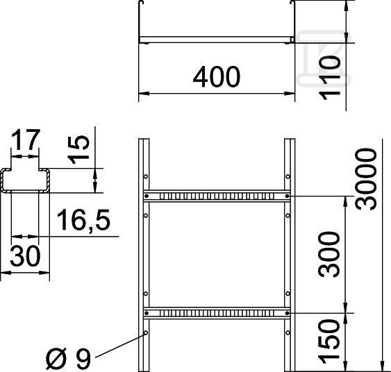 Кабельні сходи гарячеоцинковані тип LG - 6216429