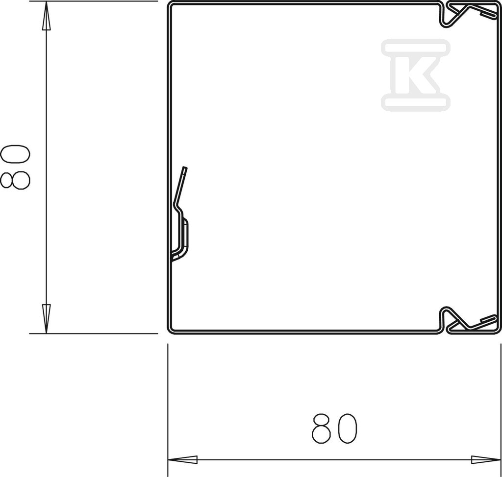 Cable management channel type - 6247194