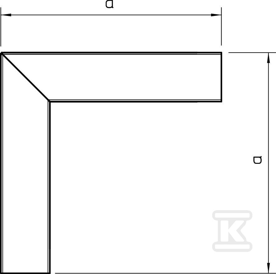 Кут плоский, з кришкою, тип LKM - 6249485