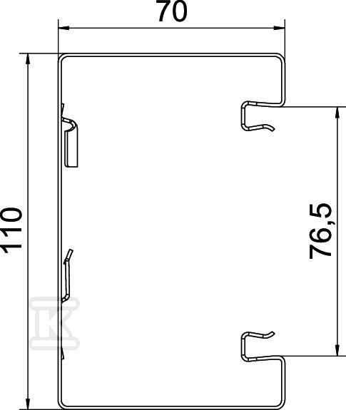 Symmetrical under-sill duct, type - 6277000