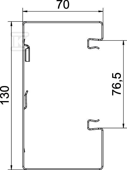 Asymmetrical under-sill duct type - 6277400