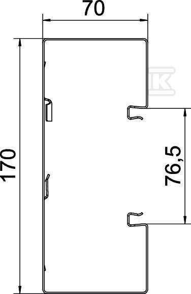 Symmetrical under-sill duct, type - 6277600